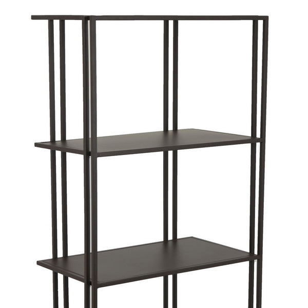 Benzara Bush Plant Display Stand Modern 4 Tier Brown Metal Finish 38 Inch -BM330957