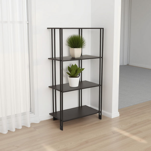 Benzara Bush Plant Display Stand Modern 4 Tier Brown Metal Finish 38 Inch -BM330957