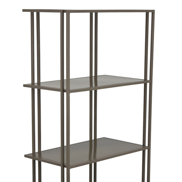 Benzara Bush Plant Display Stand Modern 4 Tier Gray Metal Finish 38 Inch -BM330955