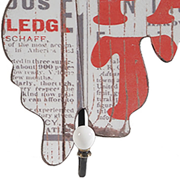 Benzara Butterfly Shaped Newspaper Print Wall Decor Set Of 2 Multicolor - BM202252