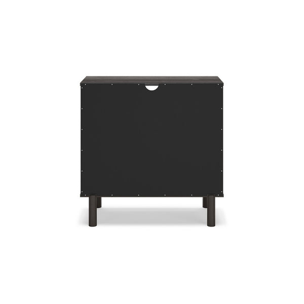 Benzara Cabie Accent Table Sliding Doors And Open Top Shelf Gray Wood Gold -BM330027