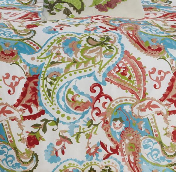 Benzara Caen 8 Piece Printed Reversible Full Size Comforter Set Multicolor - BM202729