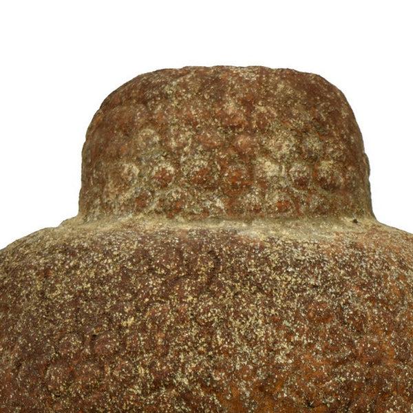 Benzara Calie Buddha Head Sculpture Statue 13 Inch Weathered Brown Resin -BM324643