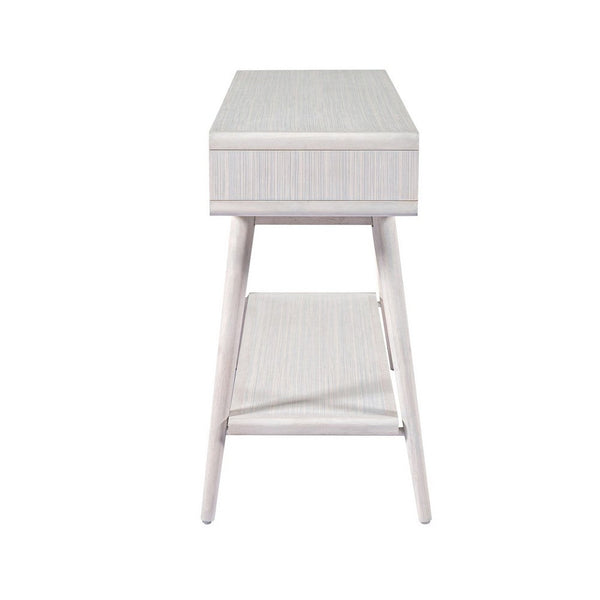 Benzara Camy Sofa Console Table 2 Open Cubbies 1 Lower Shelf White 48 Inch -BM324182