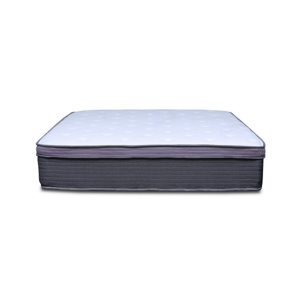 Benzara Cari 12 Inch Hybrid Queen Size Mattress Cool Gel Memory Foam Pocket Coil - BM286347