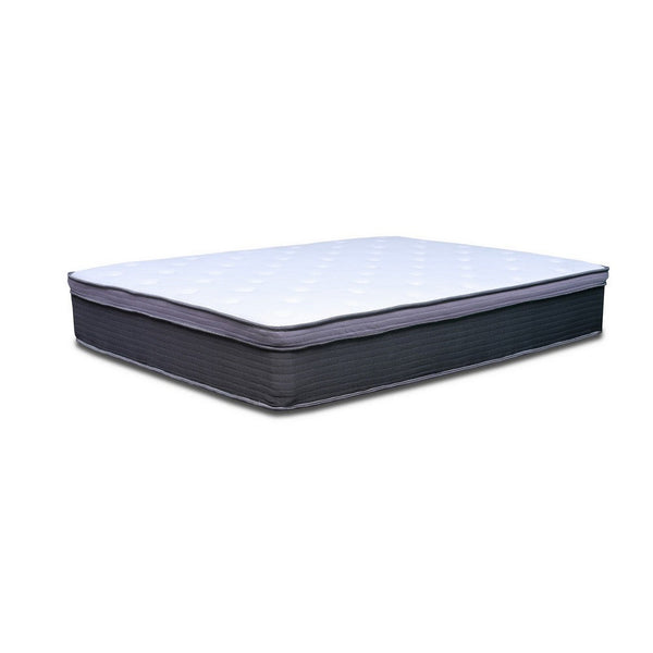 Benzara Cari 12 Inch Hybrid Queen Size Mattress Cool Gel Memory Foam Pocket Coil - BM286347