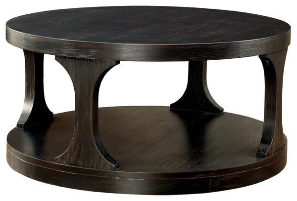 Benzara Carrie Transitional Coffee Table Antique Black - BM123823