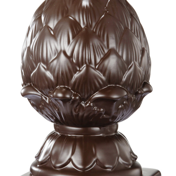 Benzara Ceramic Artichoke Bookends On Square Base Pair Of 2 Brown - BM200648