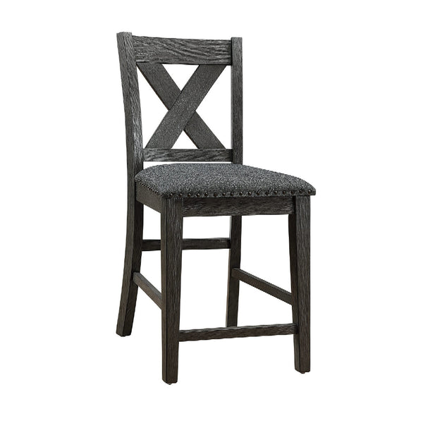 Benzara Chair With High X Shaped Back And Nailhead Trim Set Of 2 Brown - BM266488
