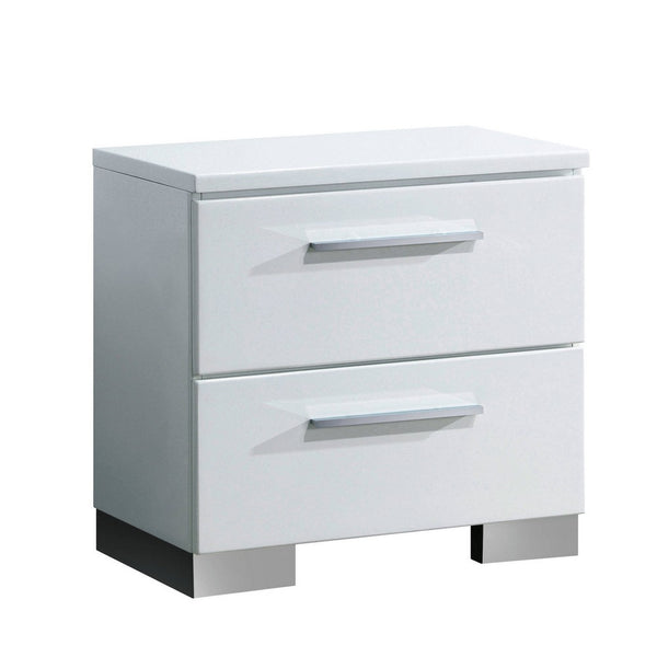 Benzara Clementine Contemporary Nightstand White - BM123071