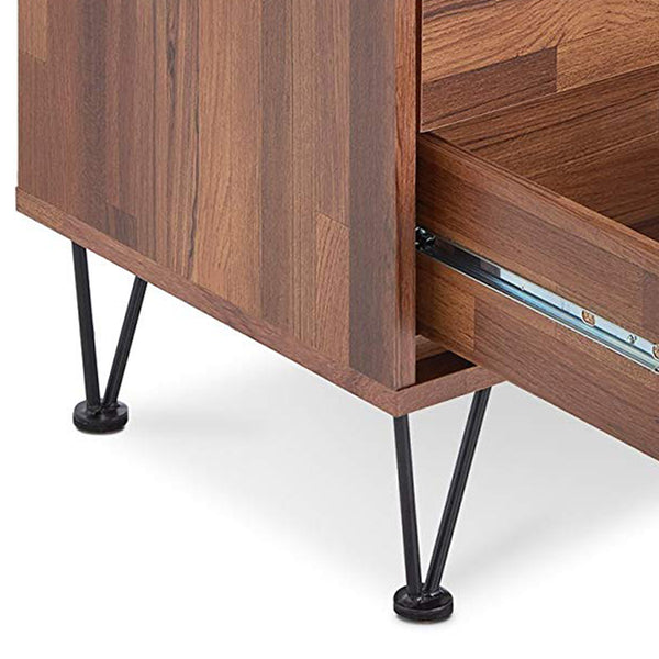 Benzara Contemporary 2 Drawers Wood Nightstand Brown - BM154627