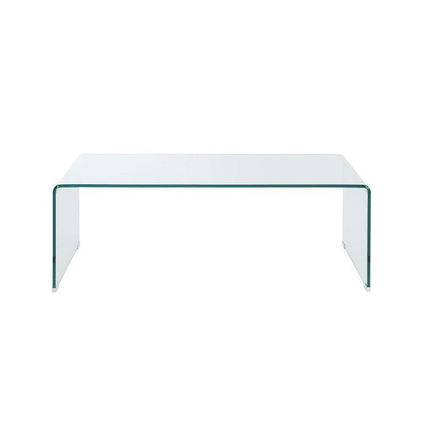 Benzara Contemporary Style Minimal Clear Glass Coffee Table Clear - BM184941