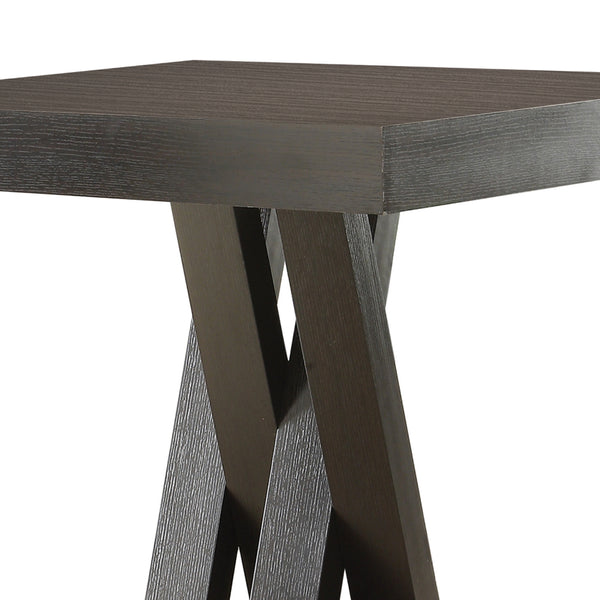 Benzara Contemporary Style Wooden Bar Table Brown - BM68966