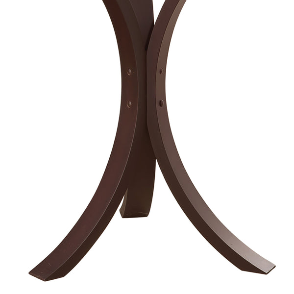 Benzara Contemporary Wood Accent Table Tempered Glass Top Brown Clear - BM160136