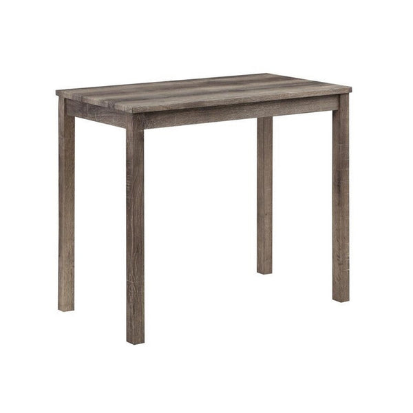 Benzara Cora 3 Piece Counter Height Table Set Deep Tufted Stools Brown Beige - BM286621