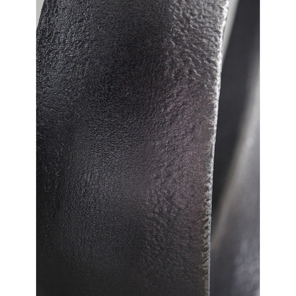 Benzara Dalie Sculpture Round Metal Accent Tabletop Size 12 Inch Black -BM327754