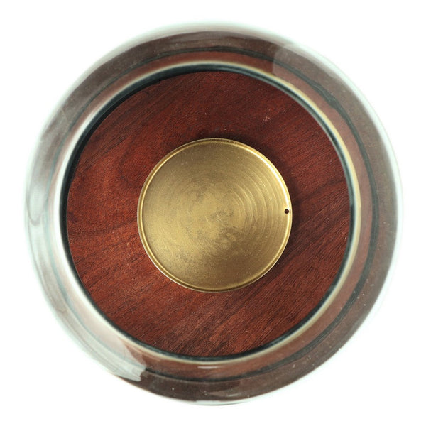 Benzara Decorative 12 Inch Candle Holder Hurrican With Rounded Glass Cover -BM325078