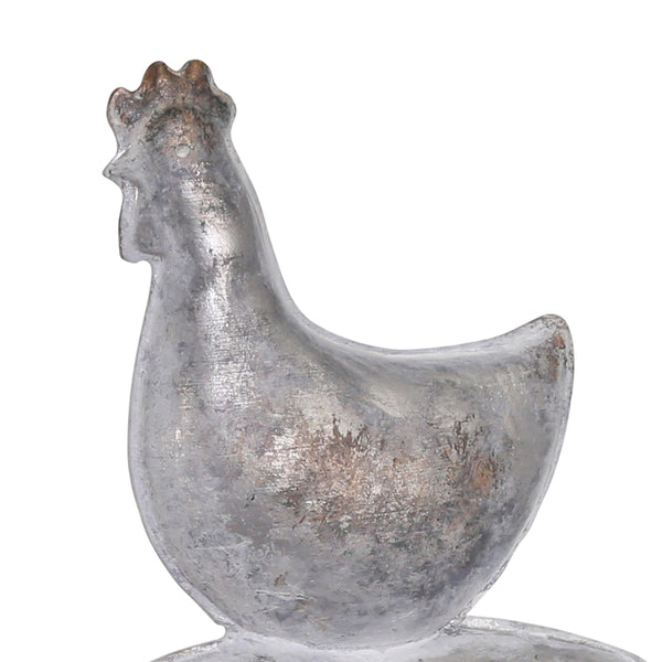 Benzara Decorative Polyresin Sculpture With Stacked Animals White And Bronze - BM206747