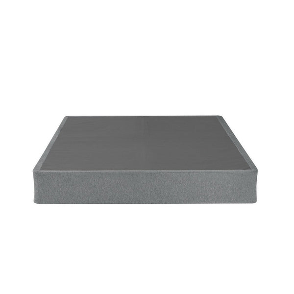 Benzara Dio 9 Inch Full Size Mattress Foundation Base Polyester Metal Frame - BM286444