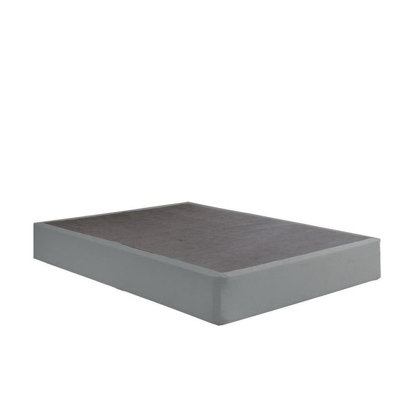 benzara Dio 9 Inch Full Size Mattress Foundation Base Polyester Metal Frame - BM286444