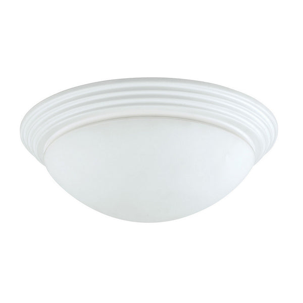 benzara Dome Shaped Glass Ceiling Lamp with Hardwired Switch White and Clear - BM220713