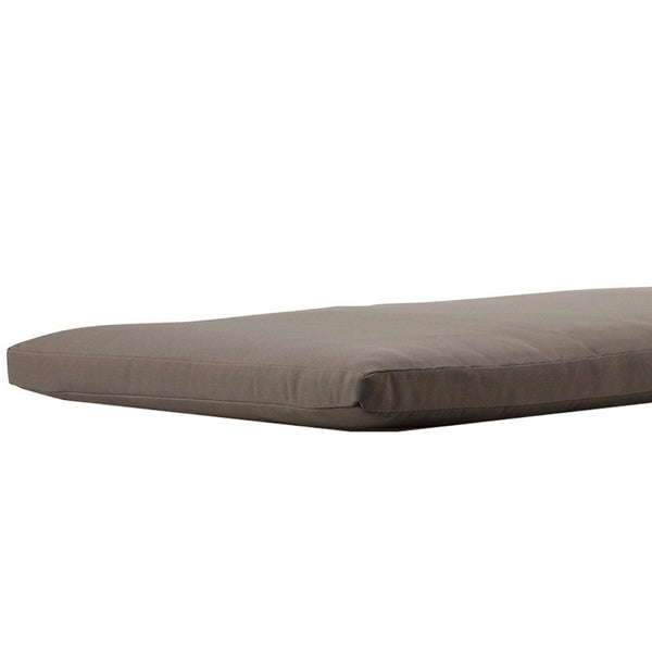 Benzara Edie 76 Inch Outdoor Chaise Lounger White Aluminum Frame Gray Cushions - BM287746