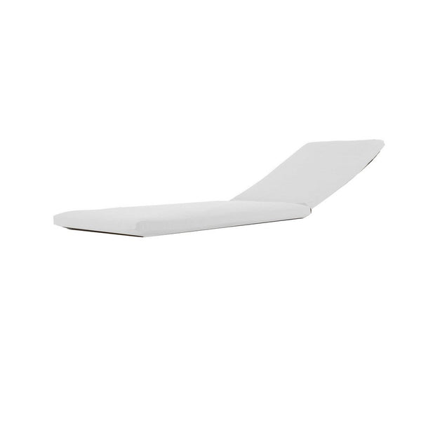 Benzara Edie 76 Inch Outdoor Lounger Cushion White - BM287747