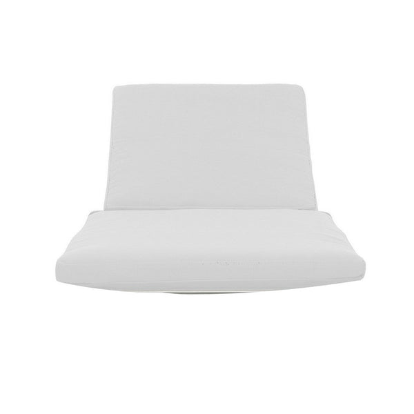 Benzara Edie 76 Inch Outdoor Lounger Cushion White - BM287747