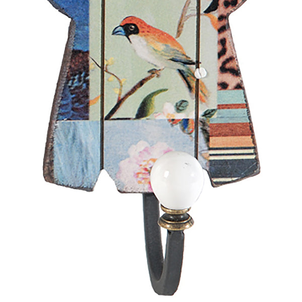 Benzara Exotic Bird Print Wall Decor With Metal Hooks Set Of 4 Multicolor - BM202248