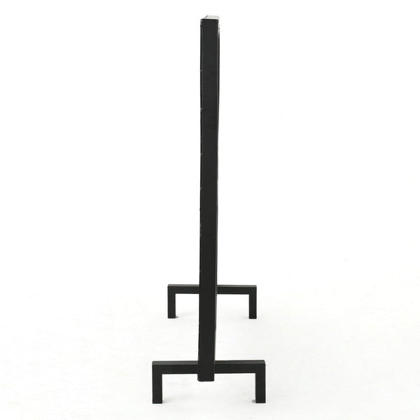 Benzara Fireplace Screen Overlapping Circles W Mesh 41x31 Matte Black Frame -BM324940