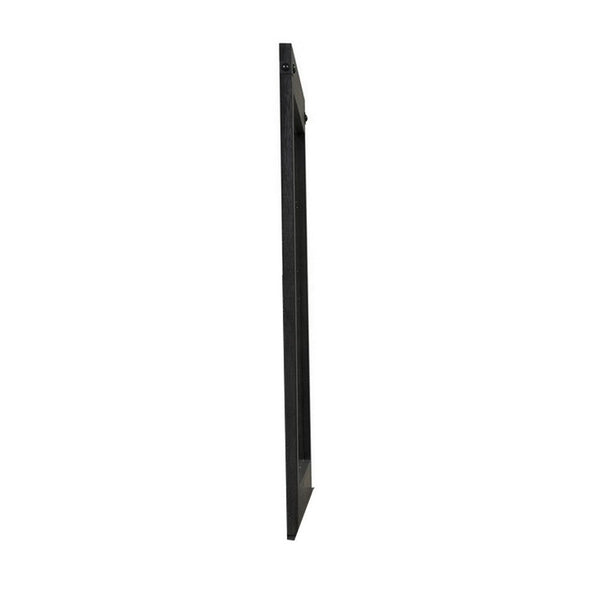 Benzara Galle 38 X 50 Dresser Mirror Rectangular Metal Accents Dark Gray Wood - BM309566