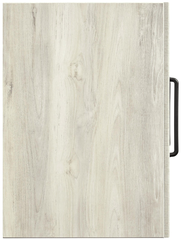 Benzara Grained 5 Drawer Wooden Chest With Bar Pull Handles In Distressed White - BM209316