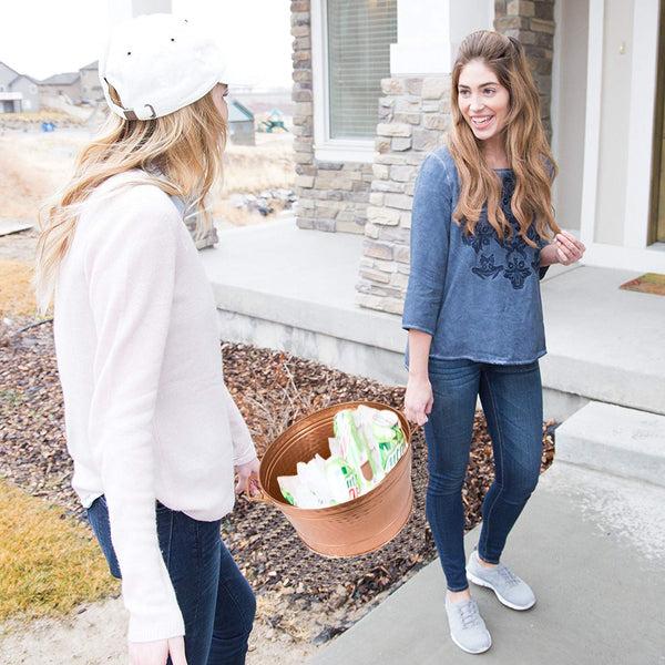 benzara Hammered Pattern Galvanized Farmhouse Style Tub Copper - BM164577