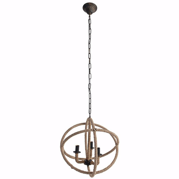 benzara Impressive Cade-3 Light Roped Chandelier - BM149497