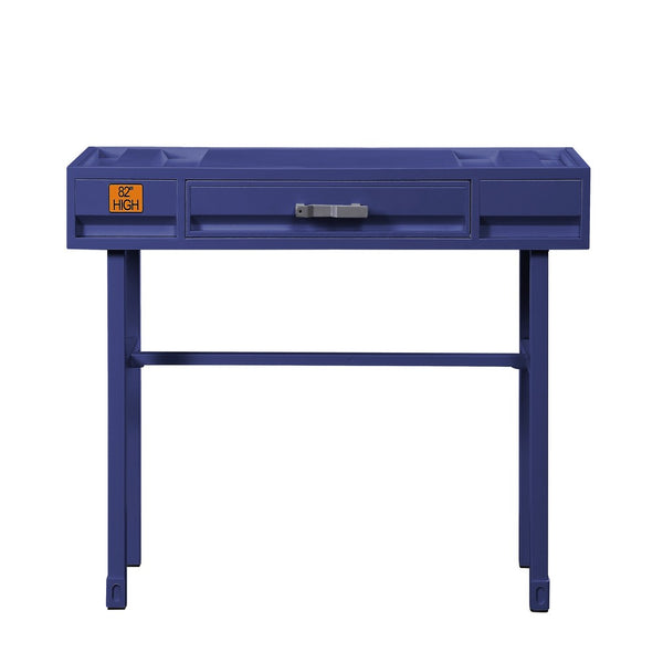 Benzara Industrial Style Metal And Wood 1 Drawer Vanity Desk Blue - BM204624
