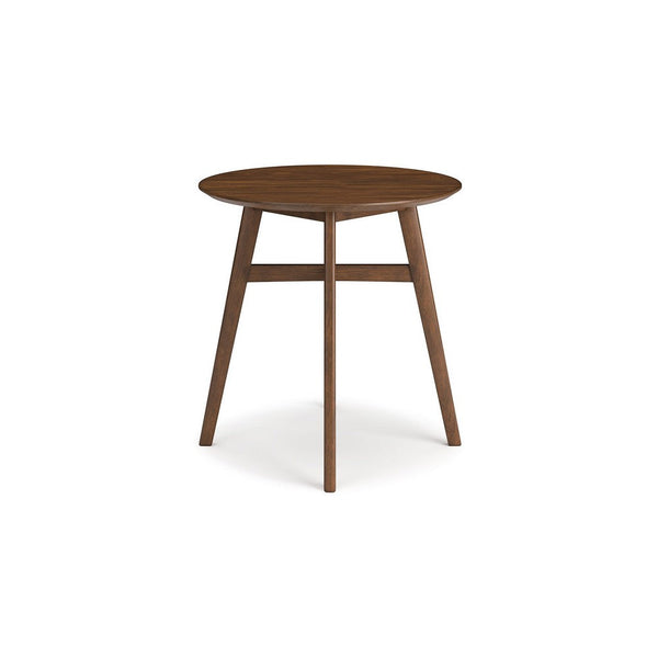 Benzara Jeyn Round Counter Table With Open Frame 36 Inch Brown Mango Wood -BM329756