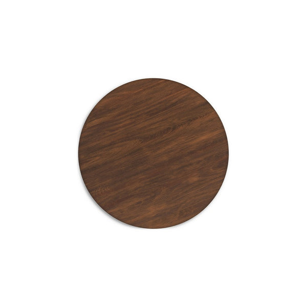 Benzara Jeyn Round Counter Table With Open Frame 36 Inch Brown Mango Wood -BM329756