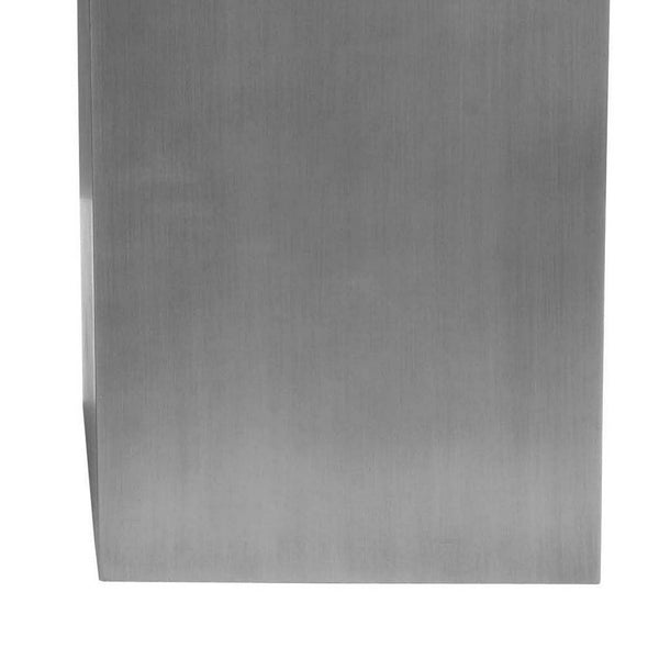 Benzara Jo 32 Inch Tall Flower Pot Planter Hidden Indented Box Gray Brushed Metal - BM315128