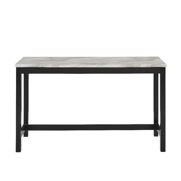 Benzara Kate 60 Inch 4 Piece Bar Table Set With Upholstered Stools Gray - BM272115