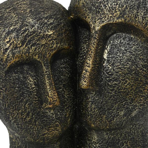 Benzara Kenny Outdoor Double Head Sculpture Bronze Finished Resin 12 Inch -BM324588
