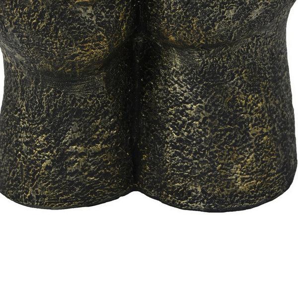 Benzara Kenny Outdoor Double Head Sculpture Bronze Finished Resin 12 Inch -BM324588