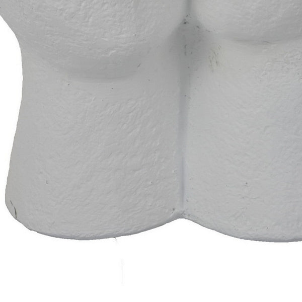 Benzara Kenny Outdoor Double Head Sculpture White Finished Resin 12 Inch -BM324590