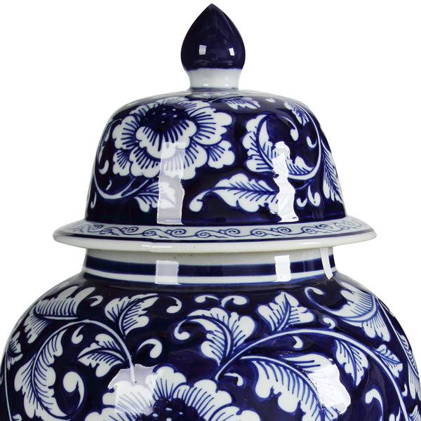 Benzara Kipp Bold Floral Impressive Jar With Lid - BM145820