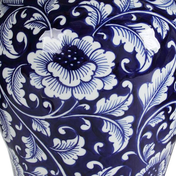 Benzara Kipp Bold Floral Impressive Jar With Lid - BM145820