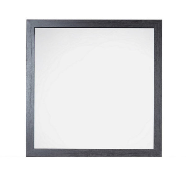 Benzara Lala 40 X 40 Inch Dresser Mirror Modern Rectangular Shape Black Finish - BM309492