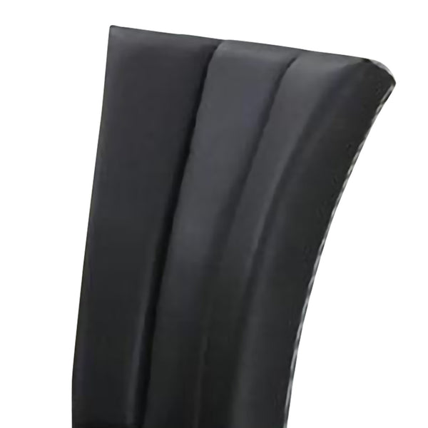 Benzara Leather Upholstered Dining Chair In Poplar Wood Set Of 2 Black - BM171539