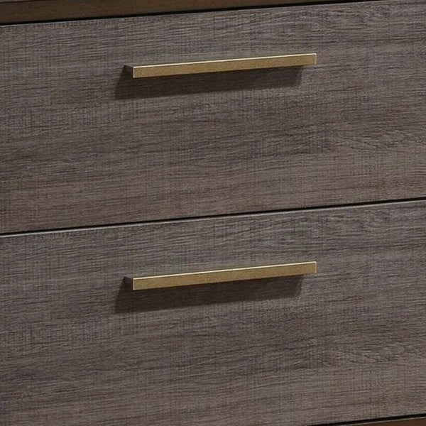 Benzara Manvel Contemporary Style Night Stand Antique Gray - BM123878