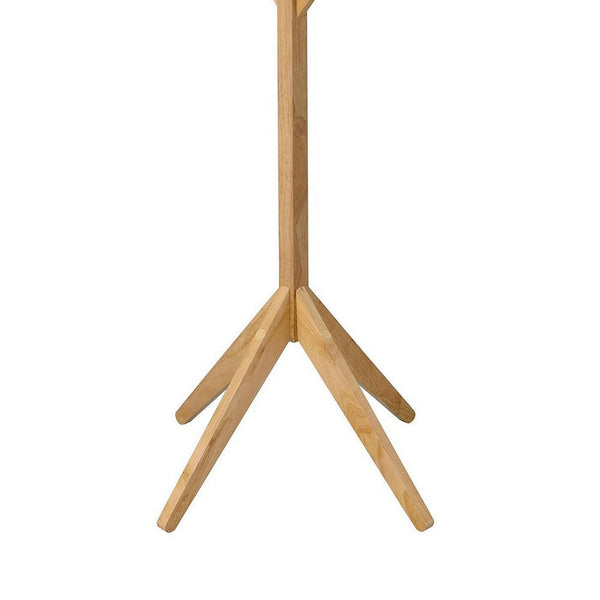 Benzara Margo Coat Rack 8 Hooks Tree Inspired Design Oak Brown Solid Wood -BM329168