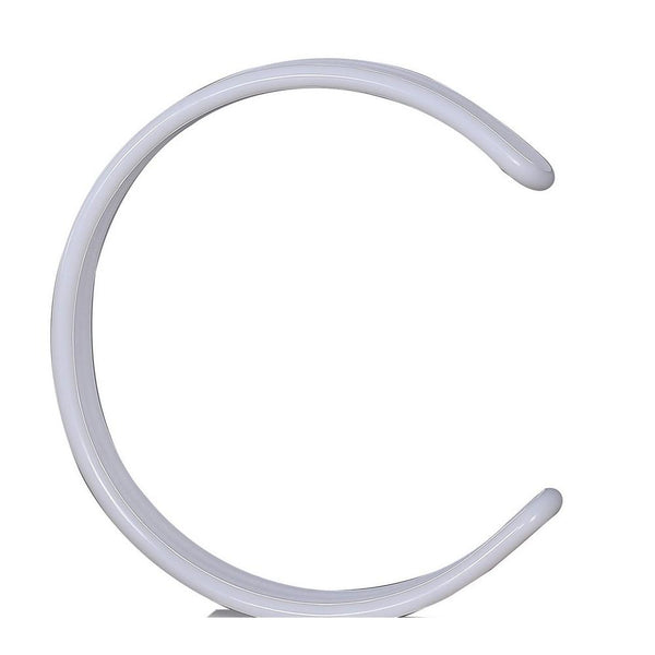 Benzara Metal C Shaped Table Lamp With USB Plugin White - BM233926