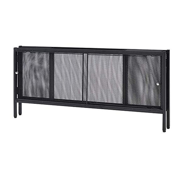 Benzara Metal Coffee Table With 1 Bottom Shelf And Mesh Design Brown And Gray - BM204492